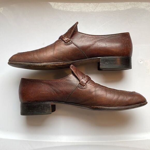 Vintage Bally of Switzerland Marlon brown‎ leather slip on loafers main image 3
